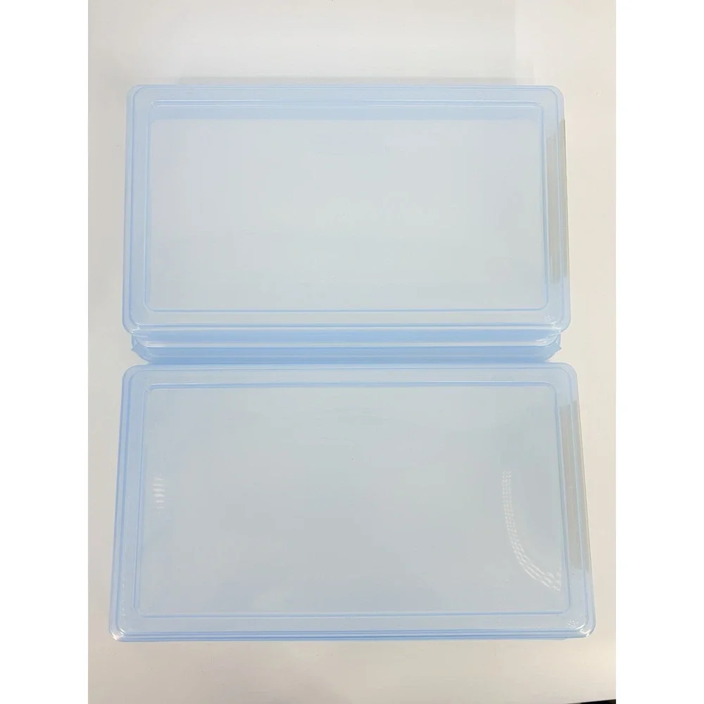 2 Vintage Rubbermaid Keepers Storage Containers 0286 Slate Blue Boxes and Lids